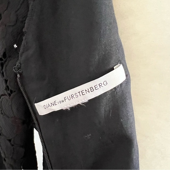 Diane von Furstenberg Black Lace Detail Dress - Picture 5 of 8